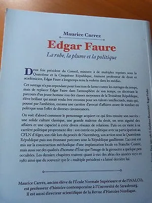 Edgar Faure, La robe, la plume et la politique