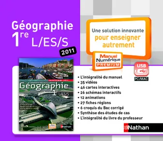 Géographie 1re - Janin-Mathieu - manuel numérique enrichi - clé USB - tarif non adoptant