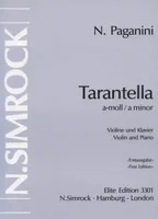 Tarantella in A Minor, violin and piano.