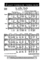 In stiller Nacht, mixed choir (SATB). Partition de chœur.