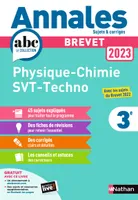 Annales Brevet 2023- Physique Chimie - SVT - Techno - Corrigé