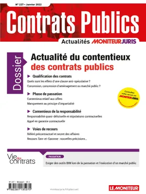 ACCP  n° 227 janvier 2022, Contrats publics  L'actualité de la commande et des contrats publics