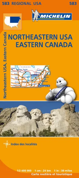 Livres Loisirs Voyage Cartographie et objets de voyage Régional USA, 583, Carte Régionale Northeastern USA, Eastern Canada 11583