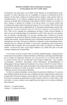 Relations familiales dans les littératures française et francophone, Des XXème et XXIème siècles. La figure du père