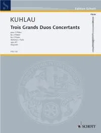 Three Grands Duos Concertants, op. 87. 2 flutes. Partition d'exécution.