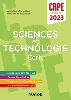 Concours Professeur des écoles 2023 - Sciences et technologie, Ecrit