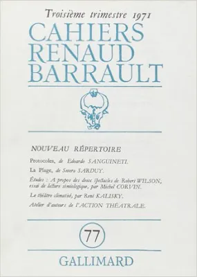 Cahiers Renaud Barrault, Nouveau répertoire