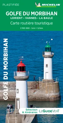Carte routière et touristique Golfe du Morbihan et sa région - Lorient, Vannes, La Baule