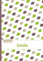 Le carnet de Sonia - Lignes, 96p, A5 - Pe´tales Vert Taupe Gris