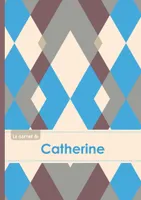 Le carnet de Catherine - Lignes, 96p, A5 - Jacquard Bleu Gris Taupe