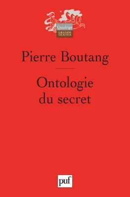 Ontologie du secret, PREFACE DE JEAN-FRANCOIS MATTEI