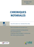 Chroniques notariales. Volume 71