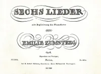 6 Lieder mit Begleitung des Pianoforte, op. 4. voice and piano.