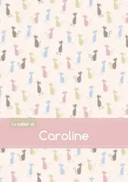 Le cahier de Caroline - Petits carreaux, 96p, A5 - Chats