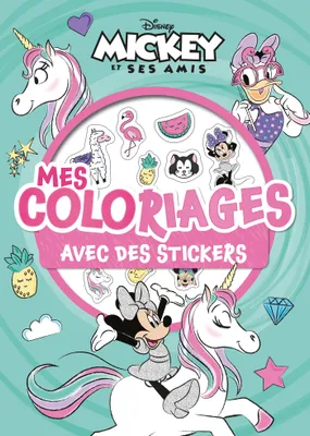MINNIE ET LA LICORNE - Mes Coloriages avec Stickers - Disney, Minnie et la Licorne