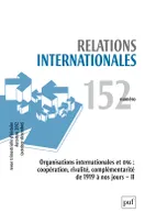Relations internationales 2012 - N° 152
