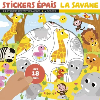 Stickers épais - Les animaux de la savane