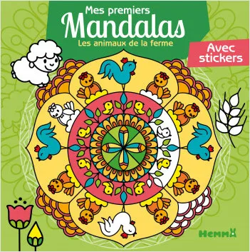 Jeux et Jouets Loisirs créatifs Coloriage Mes premiers mandalas - Les animaux de la ferme - Avec stickers Chrystèle Lim