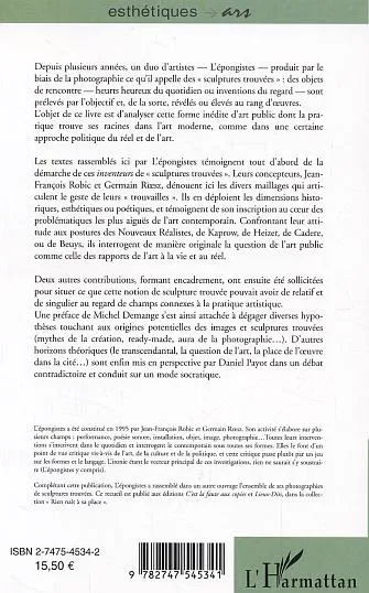 Livres Arts Photographie Sculptures trouvées, Espace public et invention du regard Jean-François Robic, Germain Roesz, Michel Demange, Daniel Payot