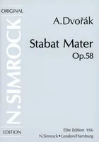 Stabat Mater, op. 58. 4 soloists, mixed choir and orchestra. Réduction pour piano.