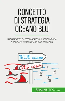 Concetto di Strategia Oceano Blu, Raggiungere il successo attraverso l'innovazione e rendere irrilevante la concorrenza