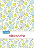 Le cahier d'Alexandre - Petits carreaux, 96p, A5 - Tennis