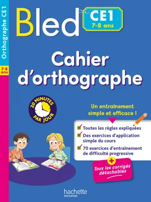 Bled Cahier d'orthographe CE1
