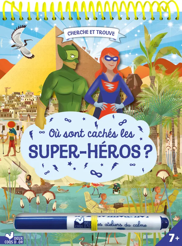 Livres Jeunesse de 3 à 6 ans Livres animés et pop-up Où sont cachés les Super-héros ? - bloc avec un feutre effaçable Stéphanie Dalle-Aste, Gérald Guerlais