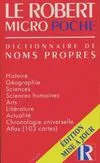 Micro Robert Poche Dictionnaire Des Noms Propres