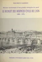 Histoire économique d'une grande entreprise de santé, Le budget des hospices civils de Lyon, 1800-1976