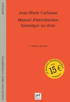 manuel d'introduction historique au droit (3e ed)