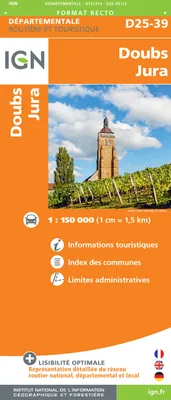 [France] départementale, routière et touristique, D25-39, D721319 Doubs.Jura