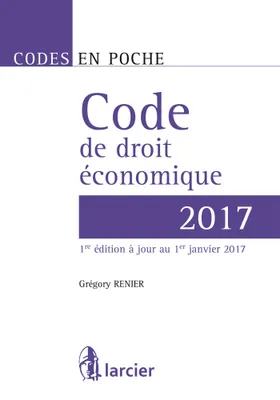 Code en poche - Code de droit économique, · jour au 1er janvier 2017