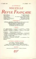La Nouvelle Nouvelle Revue Française N' 3 (Mars 1953)