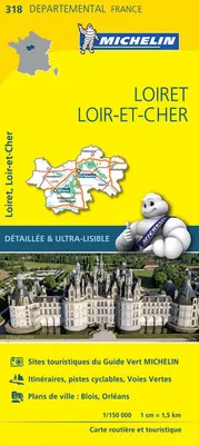 Départements France, 318, Carte Départementale Loiret, Loir-et-Cher