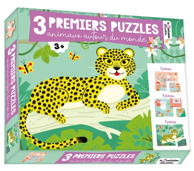 3 Premiers puzzles - Animaux autour du monde Kiko,
