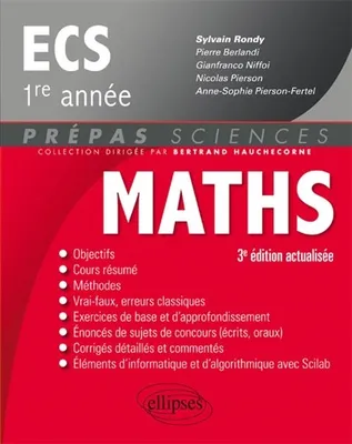 Mathématiques ECS 1re année - 3e édition actualisée
