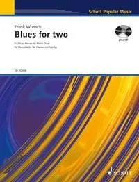 Blues for two, 12 Pièces pour piano à quatre mains. piano (4 hands).