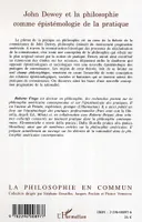 JOHN DEWEY ET LA PHILOSOPHIE COMME EPISTEMOLOGIE DE LA PRATIQUE