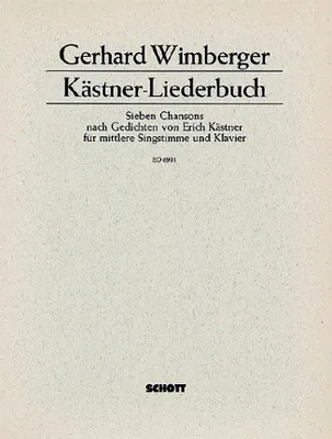 Kästner-Liederbuch, 7 Chansons. medium voice and piano. moyenne.