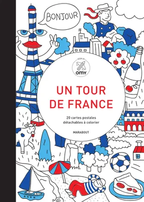 Un tour en France- 20 cartes postales à colorier