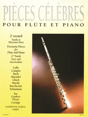 Pièces Célèbres pour Flûte et Piano Vol. 2, Facile et Moyenne - 