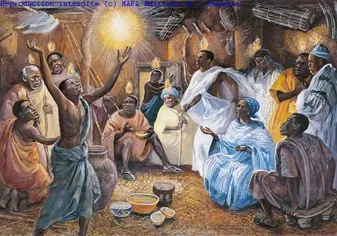 La Pentecôte  (Ac 2,1), Carte simple Vie de Jésus Mafa