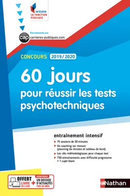 Concours Administratifs 2019/2020 Numéro 56 - 60 jours pour réussir les tests psychotechniques (IFP)