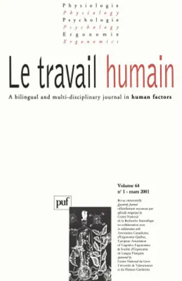 travail humain 2001, vol. 64 (1)