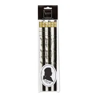 Pencil set Mozart (6 pcs), black - white (6 pieces per packing unit)