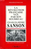 La Révolution Française vue par son bourreau journal de Charles-Henri Sanson, journal