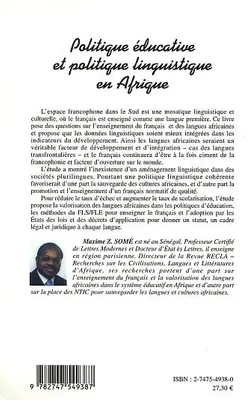 Politique éducative et politique linguistique en Afrique, enseignement du français et valorisation des langues nationales, le cas du Burkina Faso