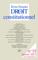 Revue française de droit constitutionnel 2013..., Varia