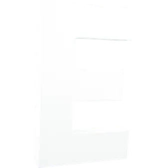 Lettre E 20,5cm - Blanc